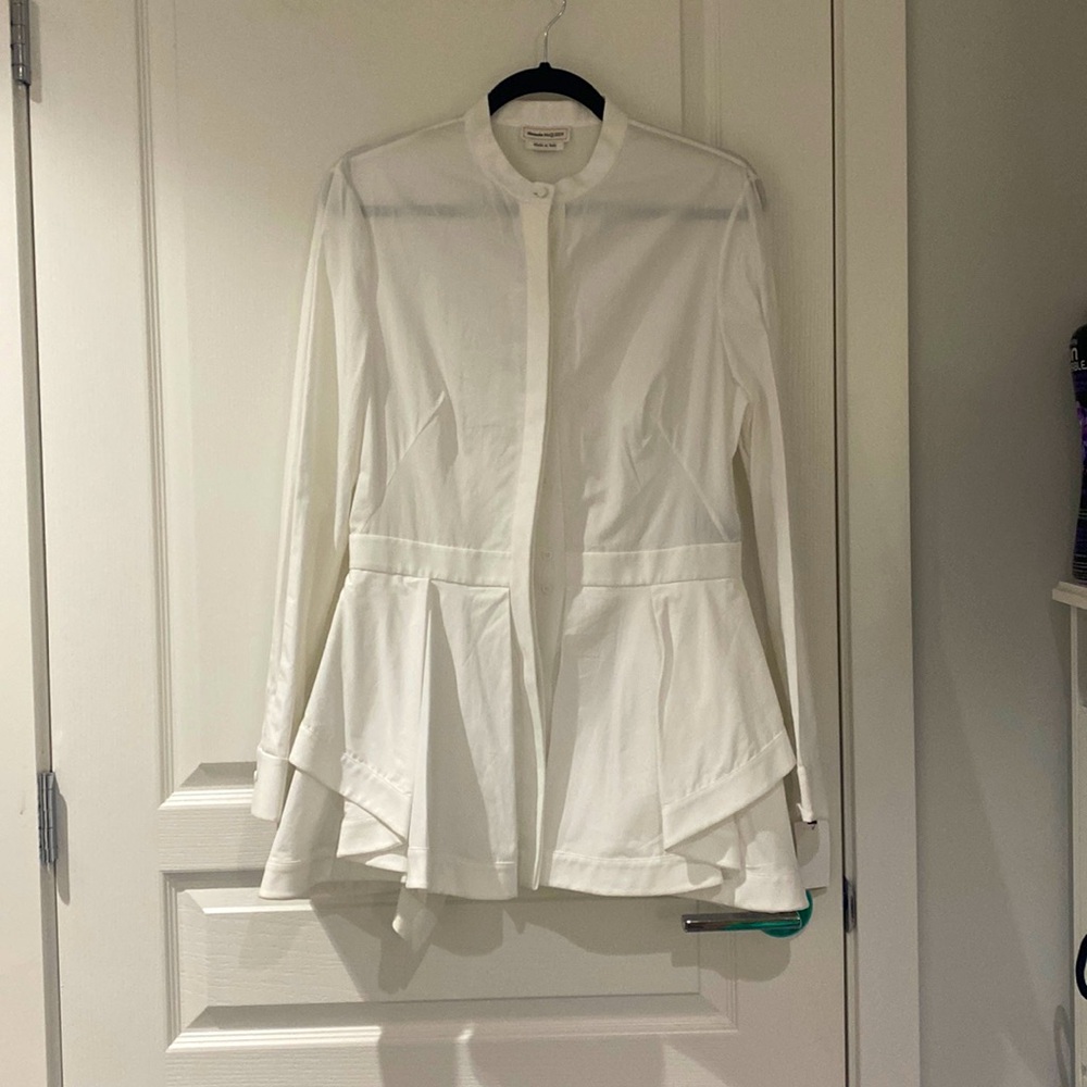 Alexander Mcqueen mock neck long sleeve blouse